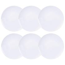 Conjunto 6 Pratos Rasos de Porcelana Tramontina Branco 25cm Leonora Conjunto 6 Pratos Rasos de Porcelana Tramontina Branco 25cm Leonora