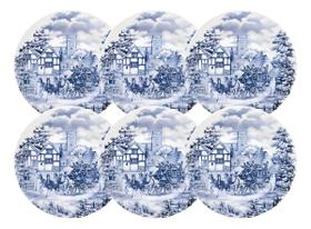 Conjunto 6 Pratos Rasos Donna Cena Inglesa Biona Conjunto 6 Pratos Rasos Donna Cena Inglesa Biona