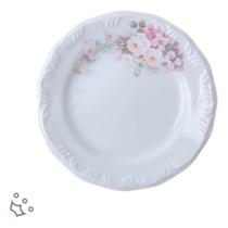 Conjunto 6 Pratos Rasos Floral Porcelana Schmidt Eterna