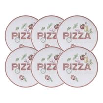 Conjunto 6 Pratos Rasos Milano 25cm Porcelana Tramontina