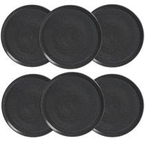 Conjunto 6 Pratos Rasos Sobremesa Basic Dove 19,5cm Porto Brasil Stoneware Azul Escuro Mesa Posta