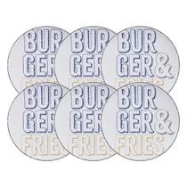 Conjunto 6 Pratos Rasos Texas 25cm Porcelana Tramontina