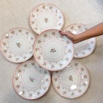 Conjunto 6 Pratos Rasos Vó Dulce - Mini Rosas