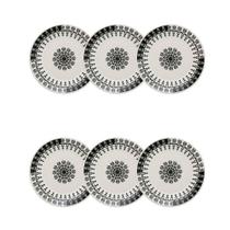 Conjunto 6 Pratos Sobremesa 19Cm Donna Folk Biona