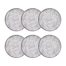 Conjunto 6 Pratos Sobremesa 19cm Porcelana Floralis Tramontina