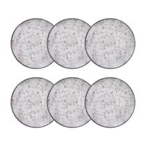 Conjunto 6 Pratos Sobremesa 19cm Porcelana Floralis Tramontina