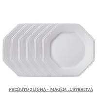 Conjunto 6 Pratos Sobremesa 20cm Porcelana Schmidt - Mod. Prisma 2 LINHA 077 Conjunto 6 Pratos Sobremesa 20cm Porcelana Schmidt - Mod. Prisma 2 LINHA 077