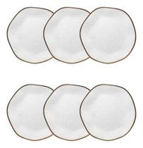 Conjunto 6 Pratos Sobremesa 21,5cm Ryo Maresia Conjunto 6 Pratos Sobremesa 21,5cm Ryo Maresia