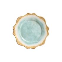 Conjunto 6 Pratos Sobremesa Cerâmica Antunes Azul 22cm - Scalla