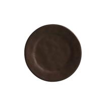 Conjunto 6 Pratos Sobremesa Cerâmica Ocre Preto 20cm - Scalla