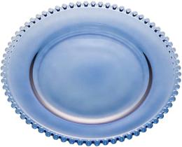 Conjunto 6 Pratos Sobremesa Cristal Bolinhas Pearl Azulado 20cm Casambiente Conjunto 6 Pratos Sobremesa Cristal Bolinhas Pearl Azulado 20cm Casambiente