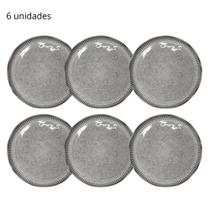 Conjunto 6 Pratos Sobremesa Echo 21,5 cm Porto Brasil Conjunto 6 Pratos Sobremesa Echo 21,5 cm Porto Brasil