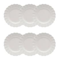 Conjunto 6 Pratos Sobremesa Lanche Flora Camelia 22cm Porcelana Oxford Conjunto 6 Pratos Sobremesa Lanche Flora Camelia 22cm Porcelana Oxford