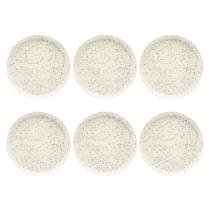 Conjunto 6 Pratos Sobremesa Oxford Ceramica 20cm Flat Chuvisco
