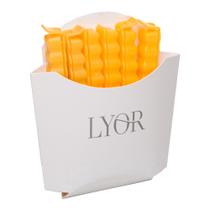 Conjunto 6 Prendedores para Embalagens Suporte Imã French Fries Bege Plástico - Lyor