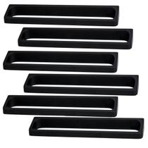 Conjunto 6 Puxadores Toulon 2544 Preto Fosco para Móveis Armários Gavetas Torralba Conjunto 6 Puxadores Toulon 2544 Preto Fosco para Móveis Armários Gavetas Torralba