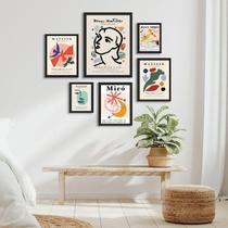 Conjunto 6 Quadros Papiers Découpés Matisse E Miró - Vidro