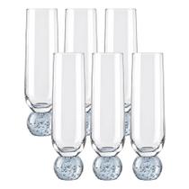 Conjunto 6 Taça Champanhe Bola Orbe 300ml Pé De Esfera Marinha Tuut Conjunto 6 Taça Champanhe Bola Orbe 300ml Pé De Esfera Marinha Tuut