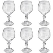 Conjunto 6 Taça Para Água Suco 350ml Plástico UZ Tango Translucida