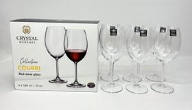 Conjunto 6 Taças Cristal Bohemia Transparente Vinho 580ml - Crystalite Bohemia