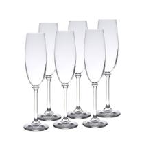 Conjunto 6 taças cristal champanhe bohemia