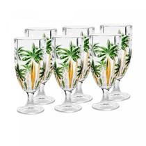 Conjunto 6 Taças De 450ml Cristal Wolff Palm Tree Coqueiros