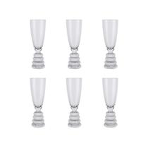Conjunto 6 Taças de Champanhe em Vidro com Base Canelada 200ml GI0063 BTC