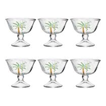 Conjunto 6 Taças de Cristal Ecológico Pintado à Mão Palm 180ml para Servir Conjunto 6 Taças de Cristal Ecológico Pintado à Mão Palm 180ml para Servir