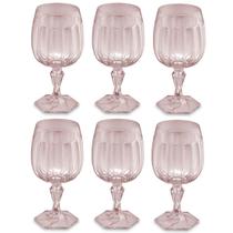 Conjunto 6 Taças de Plástico 350ml para Água Suco Drinks UZ Translúcido