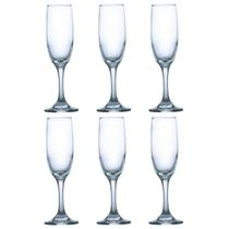Conjunto 6 Taças de Vidro 180ml Champagne Luxo Chic