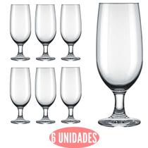 Conjunto 6 Taças de Vidro Floripa 300ml Luxo Chopp Agua
