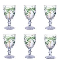 Conjunto 6 Tacas De Vidro Palm Tree Color 300ml - Class Home Conjunto 6 Tacas De Vidro Palm Tree Color 300ml - Class Home