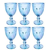 Conjunto 6 Taças de Vidro Platinado ou Azul Milbani Água Suco Refrigerante Vinho Coqueteis Espumantes Presente Elegante Moderno 330ml Conjunto 6 Taças de Vidro Platinado ou Azul Milbani Água Suco Refrigerante Vinho Coqueteis Espumantes Presente Elegante Moderno 330ml