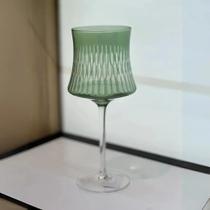 Conjunto 6 Taças de Vidro Verde e Transparente 500ml Conjunto 6 Taças de Vidro Verde e Transparente 500ml
