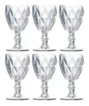 Conjunto 6 Taças Diamond Vidro Transparente - 240Ml