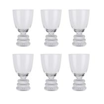 Conjunto 6 Taças em Vidro com Base Canelada 300ml GI0063 BTC