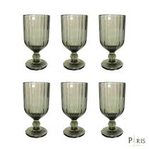 Conjunto 6 Taças em Vidro Fumê Para Água 350ml SY0056 BTC