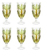 Conjunto 6 Taças Palmeira Palm Tree Hand Painting 450ml Cristal Ecológico Wolff Conjunto 6 Taças Palmeira Palm Tree Hand Painting 450ml Cristal Ecológico Wolff