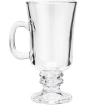 Conjunto 6 Taças para Cappuccino com Alça Pé de Vidro 114ml