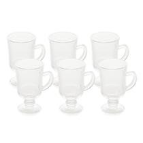 Conjunto 6 Taças para Cappuccino e Pe de Vidro Sodo-calcico 114ml Lyor Conjunto 6 Taças para Cappuccino e Pe de Vidro Sodo-calcico 114ml Lyor