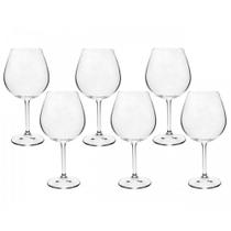 Conjunto 6 Taças para Degustação de Vidro com Titânio Gastro 650ml Rojemac Transparente - Bohemia Conjunto 6 Taças para Degustação de Vidro com Titânio Gastro 650ml Rojemac Transparente - Bohemia