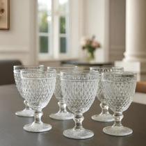 Conjunto 6 Taças Sobremesa Vidro Bico de Abacaxi Cristal Transparente Mesa Servir Elegante Resistência Requinte