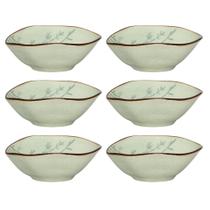 Conjunto 6 Tigelas Bowls De Cerâmica Oxford Bambu 500ml Kit Completo Conjunto 6 Tigelas Bowls De Cerâmica Oxford Bambu 500ml Kit Completo