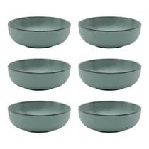 Conjunto 6 Tigelas Bowls De Cerâmica Oxford Flat Pacífico 600ml Kit Completo Conjunto 6 Tigelas Bowls De Cerâmica Oxford Flat Pacífico 600ml Kit Completo