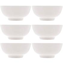 Conjunto 6 Tigelas Brancas de Porcelana 540ml Bowls Lyor Clean para Sopas Caldos Saladas Conjunto 6 Tigelas Brancas de Porcelana 540ml Bowls Lyor Clean para Sopas Caldos Saladas