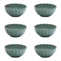 Conjunto 6 Tigelas Sobremesa Flora Hortência 12cm Oxford