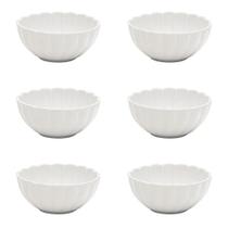 Conjunto 6 tigelas sobremesa porcelana oxford camelia 12cm Conjunto 6 tigelas sobremesa porcelana oxford camelia 12cm