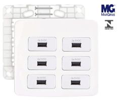 Conjunto 6 tomada para Carregador USB 2a