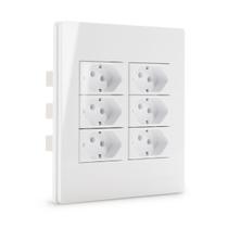 Conjunto 6 tomadas 10A 4x4 Branco Infiniti Margirius Conjunto 6 tomadas 10A 4x4 Branco Infiniti Margirius
