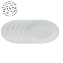Conjunto 6 Travessa Rasa 17cm - Mod. Convencional 022 Conjunto 6 Travessa Rasa 17cm - Mod. Convencional 022
